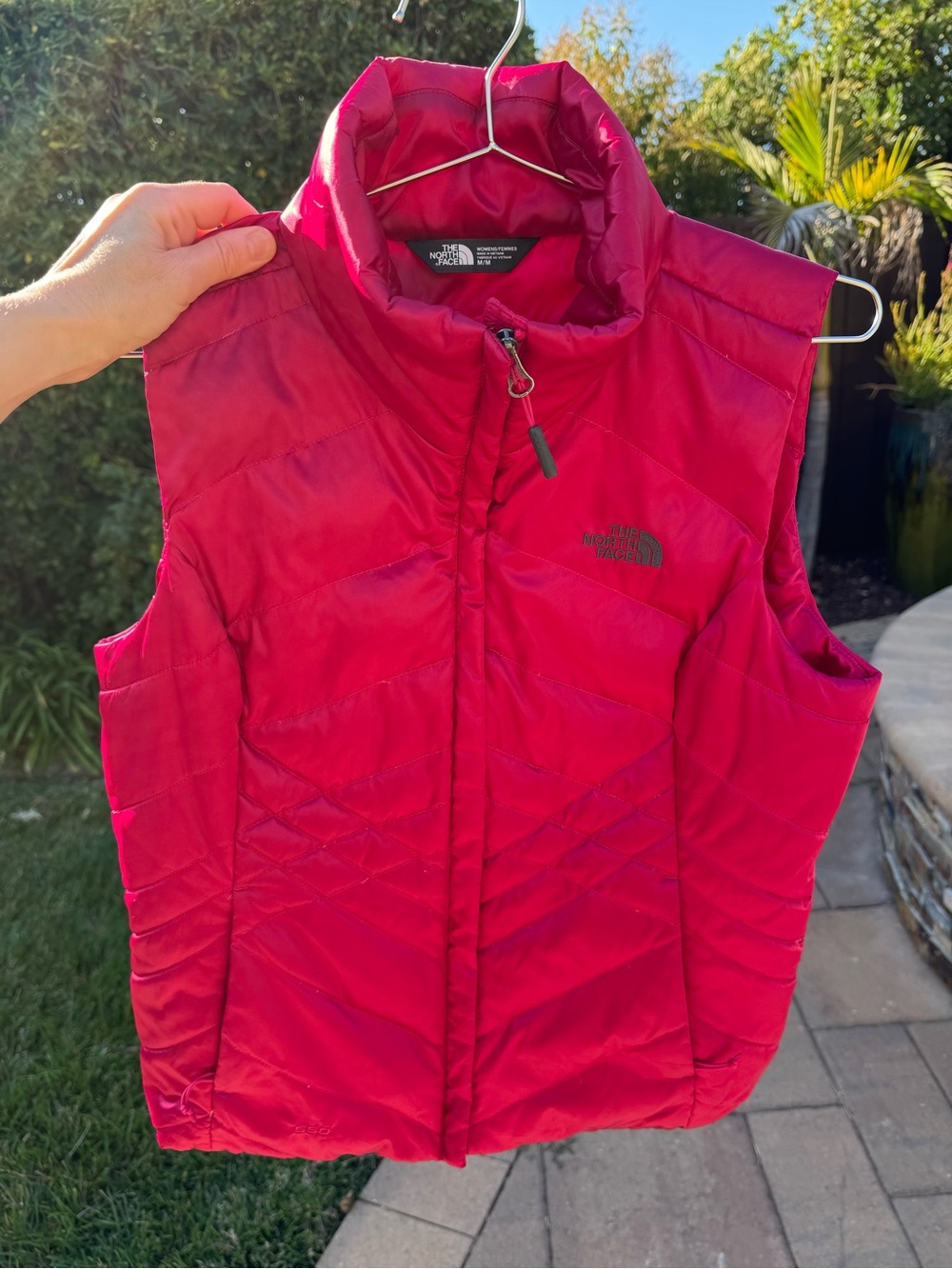 The North Face Women's Bright pink Quilted Packable Vest